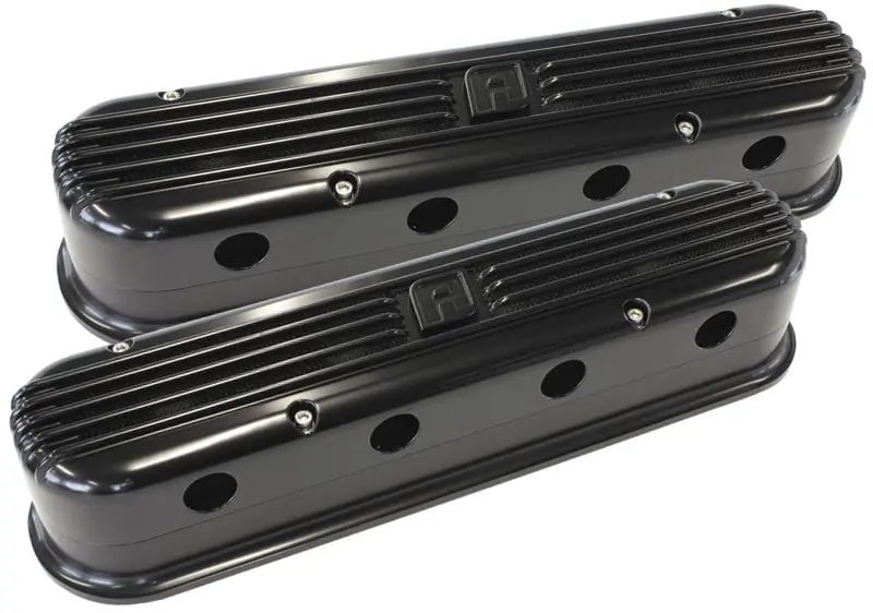 Af64-4110Blk Billet Aluminum Two-Piece Ls Valve Covers – Matte Black 1