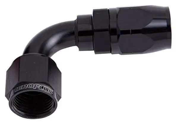 500 Series Swivel Hose End – 90° Black Anodized -8An Fitting For Tight Installations 1