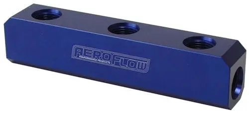 Billet Aluminum 5-Port Fuel Log – -8 An Inlet/Outlet Configuration 1