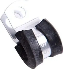 Silver-Finished Cushioned P-Clamp With 2-Inch Inner Diameter (50.8 Mm) 1