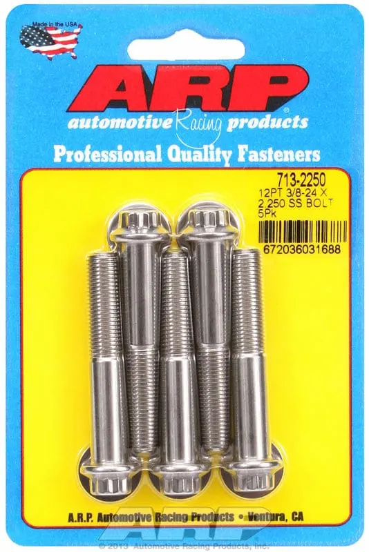 Arp Ar713-2250 5-Pack 12-Point Stainless Steel Bolt Kit – High-Torque Fastening 1