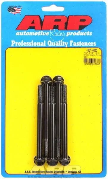 5-Piece Hex Head Bolt Kit – Black Oxide Finish, Ar651-4000 1