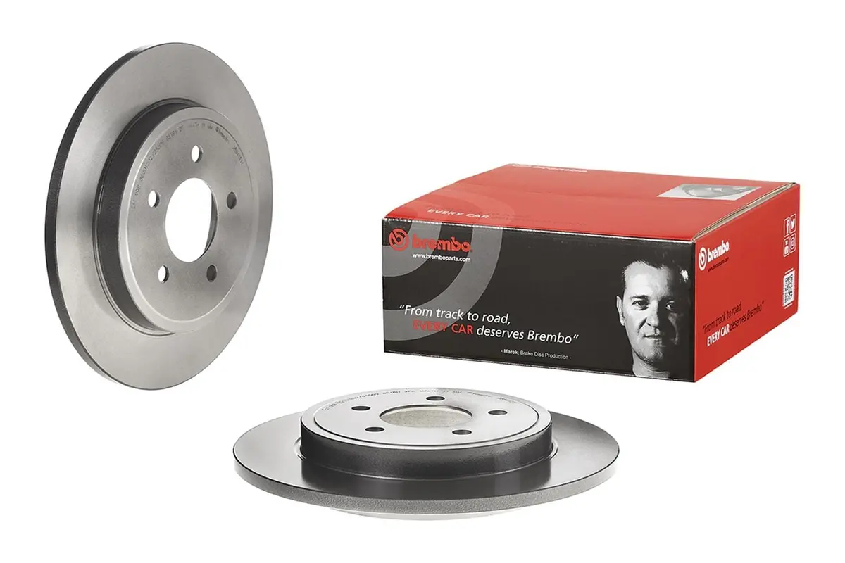 Brembo 08.B412.11 Uv-Coated Premium Brake Rotors – Drilled & Slotted 1