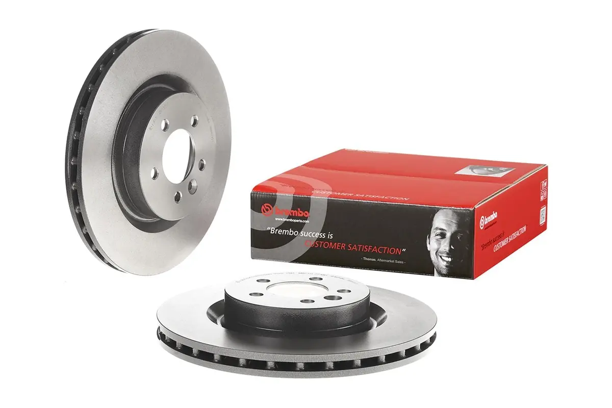 Brembo 09.8877.31 Uv-Coated Brake Rotors – Drilled & Slotted, Oe+ Performance 1