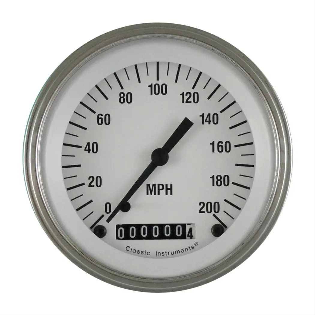 Classic Instruments Wh57Slc White Hot Series Speedometer – Customizable Dial 1