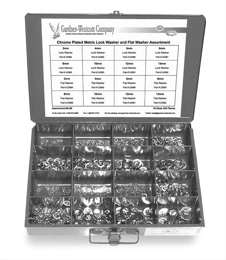 Gardner-Westcott A-60 Fastener Hardware Assortment – Mixed Sae And Metric Bolts, Nuts, And Washers 1