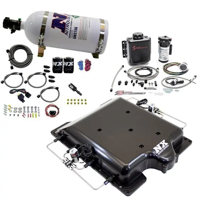 Nitrous Express Hellcat Supercharger Lid Kit – Billet Nitrous & Water/Methanol System (20972Bmf-10) 1