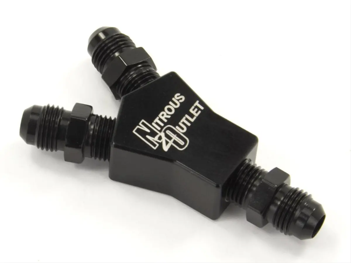 Nitrous Outlet Stainless Steel Y-Fitting – Dual-Outlet Nitrous Distribution Component 1