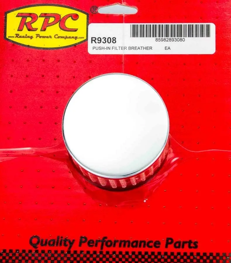 Chrome Steel Push-In Open Breather Filter – 3" Tall, No Shield (Rpcr9308) 1